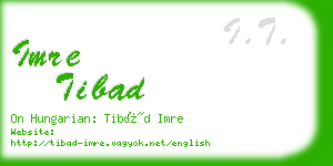 imre tibad business card